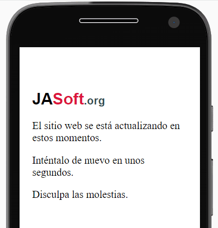 Página de actualización app_offline.htm que uso en JASoft.org